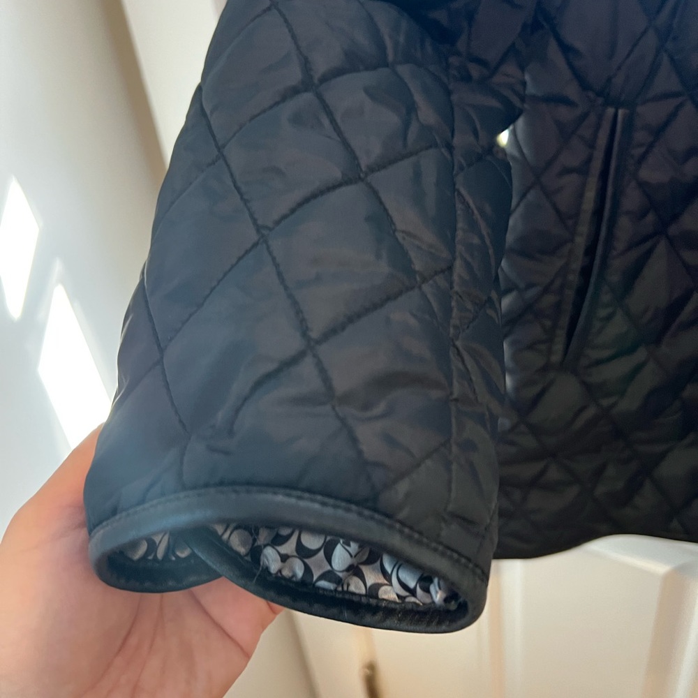 Coach quilted leather trim jacket - Picture 6 of 10
